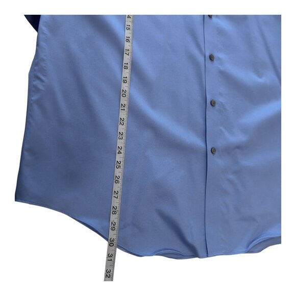 Calvin Klein Mens Infinite Non Iron Slim Fit Stretch Dress Shirt Size 2XL Blue - Picture 5 of 11